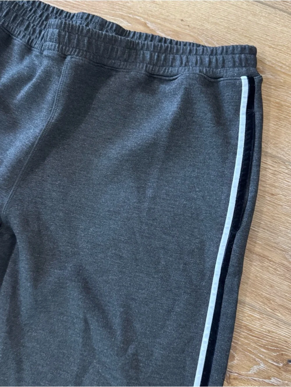 J.Crew Women’s Heather Charcoal Scuba-Knit Jogger Pant w/ Velvet Trim Sz XL NWT
